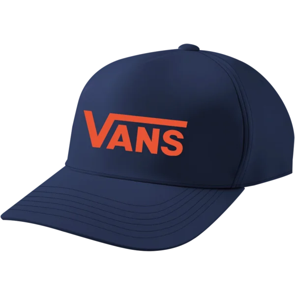 Vans Drop V Logo Snapback Cap in Deep Indigo