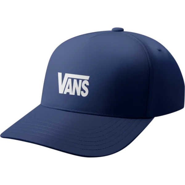 Vans Stretch Logo Snapback Cap in Deep Indigo