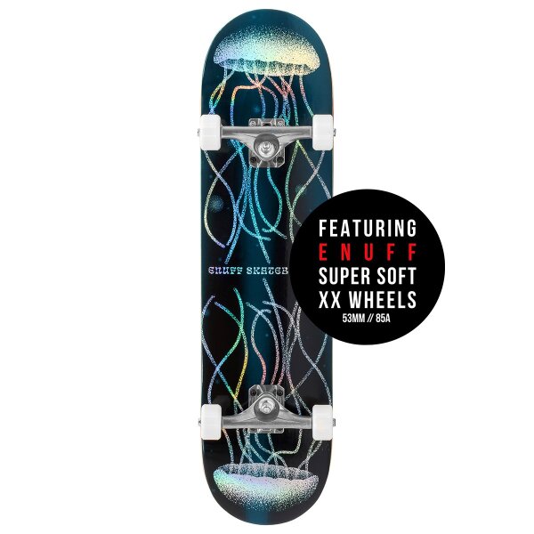 Enuff Abyss Hologram Komplett-Skateboard (8" x 32") Jellyfish