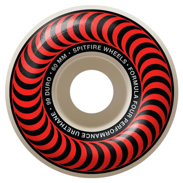 Spitfire Wheels F4 Classics Red 60mm 99A Skateboard Rollen (4er Satz)