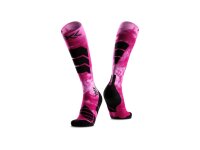 X-SOCKS Ski Expert Wild OTC Socken Tiedye X Black/Fluo Pink