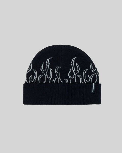 Beyond Medals 00s Flame Beanie in Black