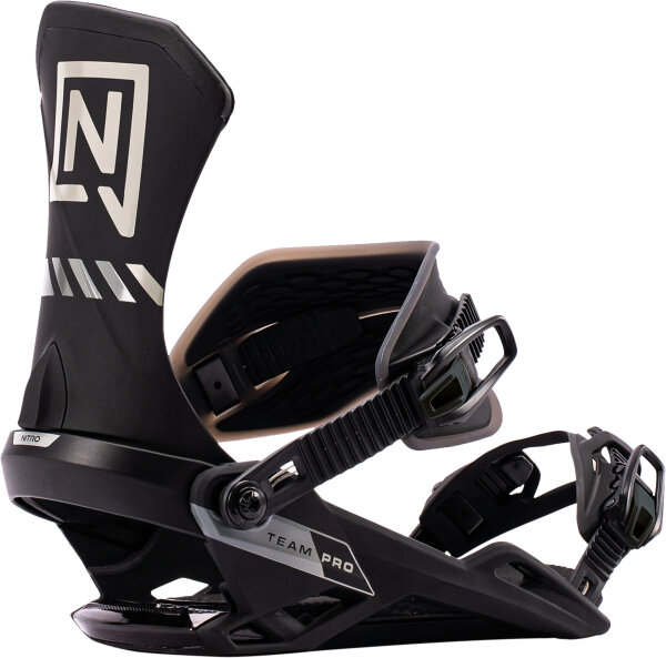 Nitro Team Pro Snowboard-Bindung für Herren Schwarz (Ultra Black)