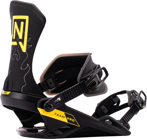 Nitro Team Pro Snowboard-Bindung für Herren Schwarz (Nitro X Markus Kleve)