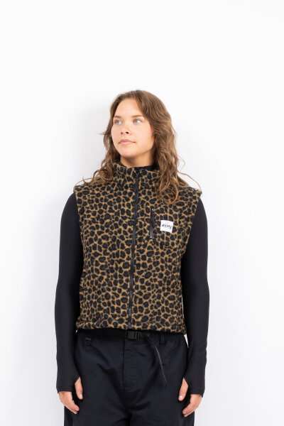 Eivy Boxy Sherpa Weste für Damen Leopard
