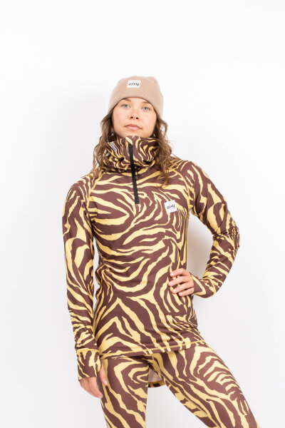 Eivy Icecold Zip Baselayer für Damen Yellow Tiger