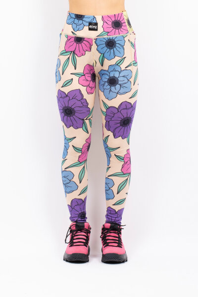 Eivy Pocket Wool Baselayer-Tights für Damen Big Flower Color