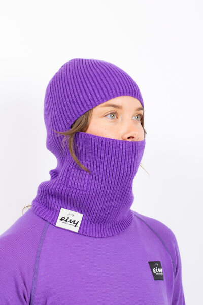 Eivy Foldable Knit Balaclava Beanie für Damen Lila