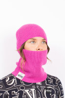 Eivy Foldable Knit Balaclava Beanie für Damen Pink