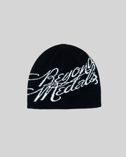 Beyond Medals Jacquard Beanie Logo in Black